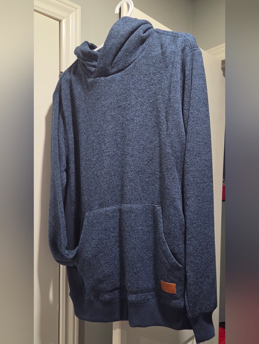 Quiksilver Men's Heather Navy Crewneck Hoodie